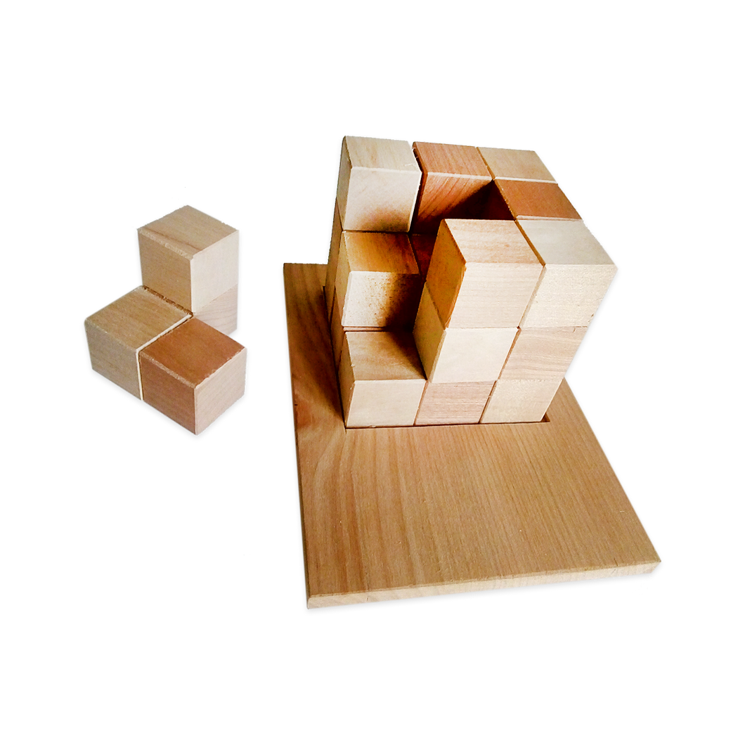 Cubo Soma Rompecabezas Cuadrado De Madera Como Armar Cubo Cubo